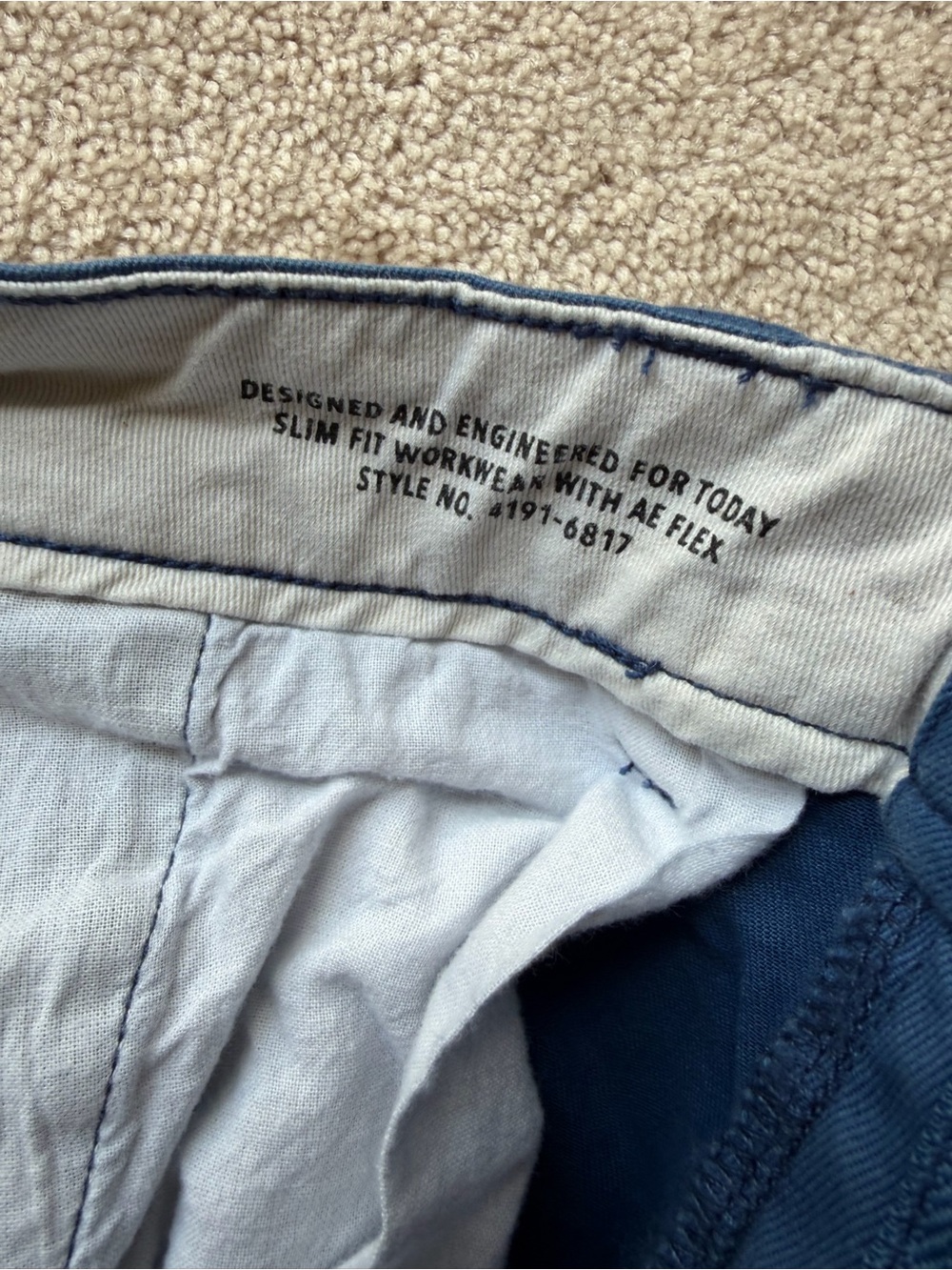 American Eagle Outfitters Men’s Blue Flat Front Chino Shorts size 31 - Picture 3 of 5